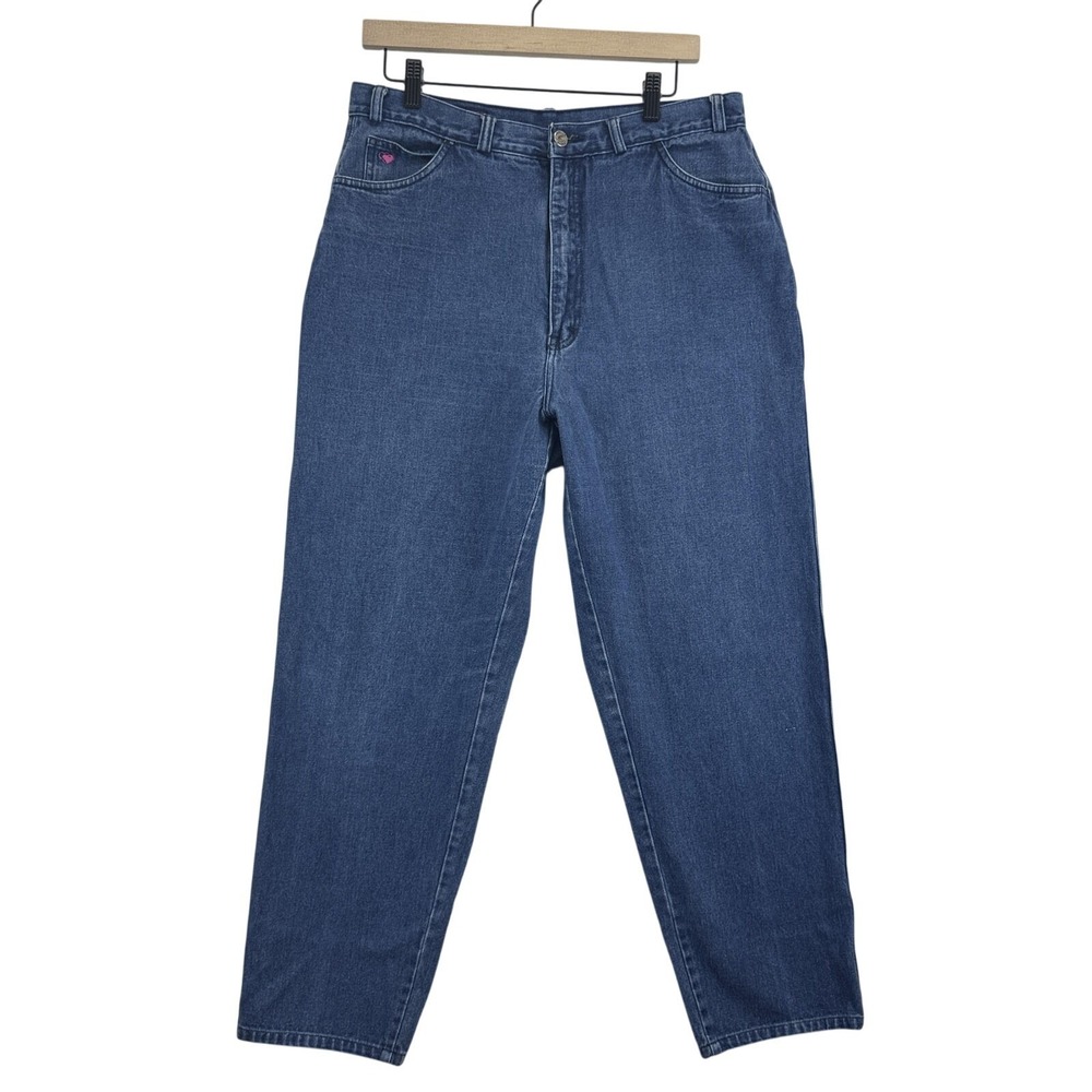 VINTAGE Seattle Blues Jeans Womens 8 Blue Denim‎ Mom Tapered Leg 100% Cotton 90s